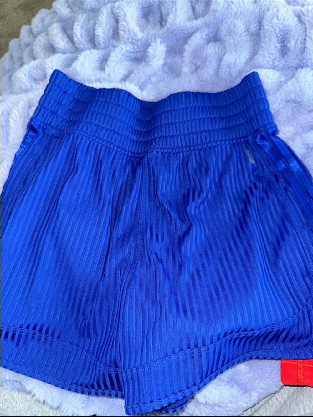 adidas Royal Blue Women's Pleated Athletic Shorts